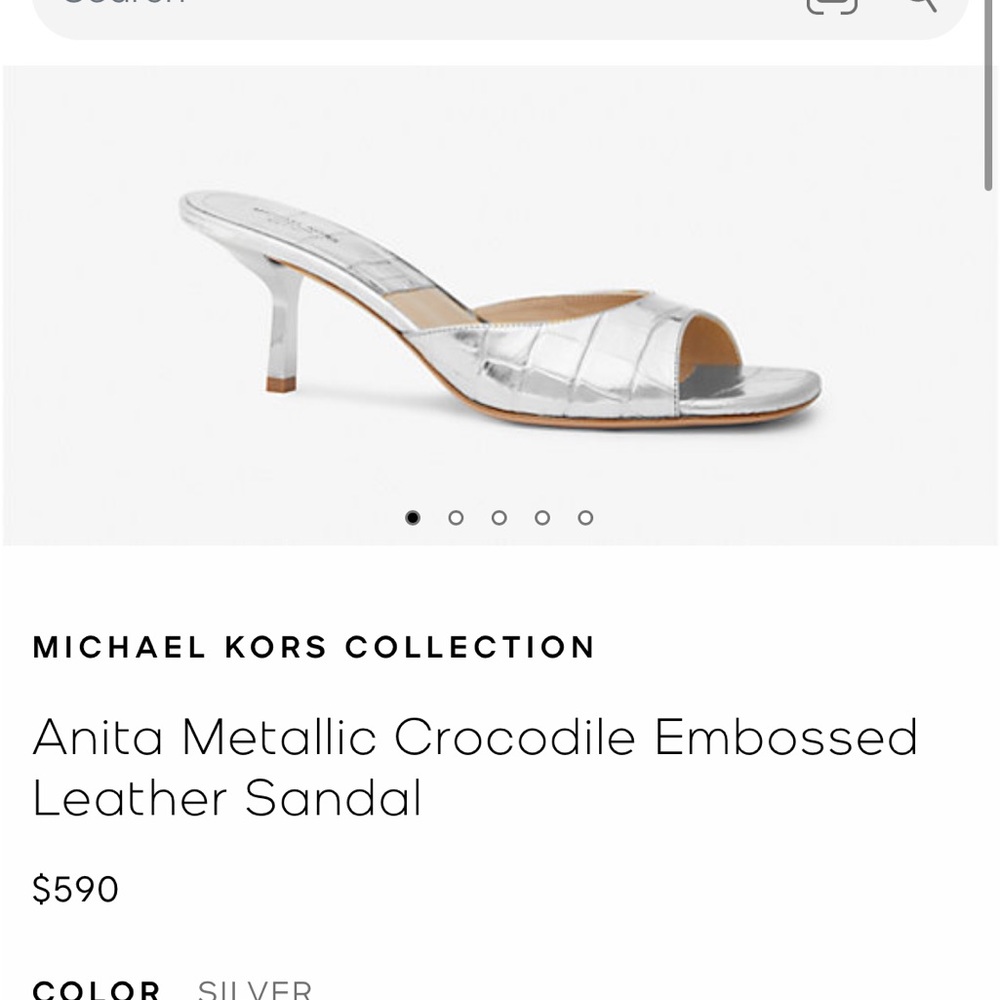 Michael Kors Silver Metallic Sandal